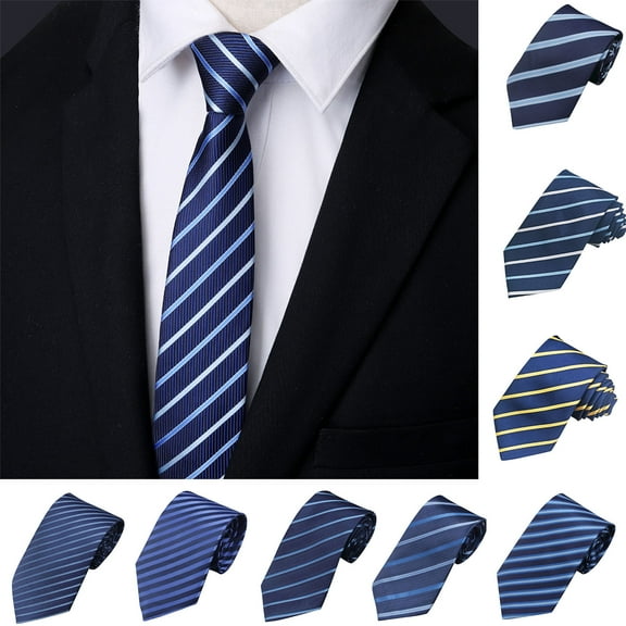 Dxzfnsa Stripe Color Ties for Men, Formal Mens Ties, Neck Tie, Classic Tie for Boys Women Teens, Wedding Business Costume Necktie Gift for Men