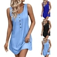 thumbnail image 1 of Dxzfnsa Summer Dresses for Women 2026 Sundresses Sleeveless Beach Swimsuit Cover Ups Spring Casual Tank Tshirt Sun Dress XL-5XL, 1 of 9