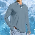 thumbnail image 1 of Dxzfnsa Sunscreen Shirts for Men Long Sleeve Sun Cooling Workout Sun Tops with Thumb Holes Men's Solid Color SPF Uv Protection Rash Guard Shirts, 1 of 9