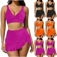 thumbnail image 1 of Dxzfnsa Tankini Swimsuit for Women Tummy Control Ruched Two Piece Bathing Suits High Waisted Shell Stitch Swimwear S-2XL, 1 of 9
