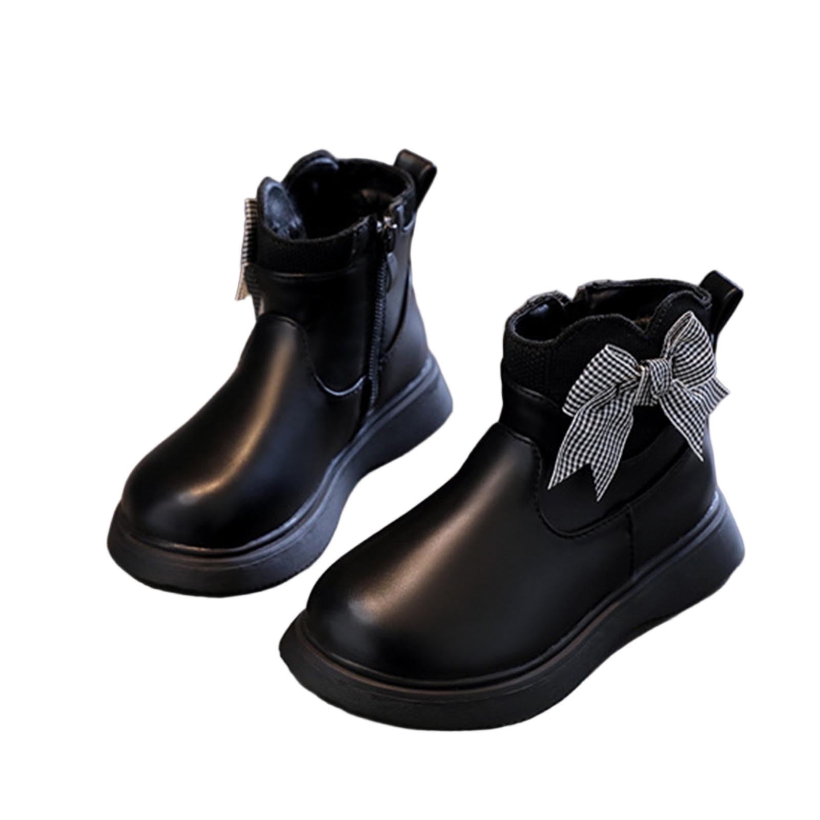 Dxzfnsa Girls Ankle Boots Girl's Glitter Chelsea Boot Kids Warm