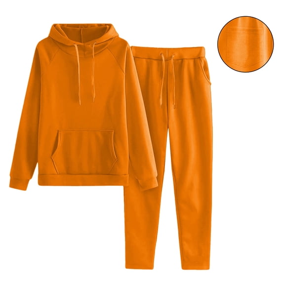 Dxzfnsa Two Piece Outfits for Women Lounge Sets drawstring Down Sweatshirt Hoodis Sweatpants Sweatsuits Set with Pockets S-3XL