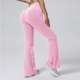 thumbnail image 1 of Dxzfnsa Wide Leg Pants Woman Yoga Pants with Pockets Stretch Loose Casual Lounge Sweatpants Petite/Regular/Tall Travel Pants,Pink-L, 1 of 9