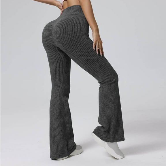 Dxzfnsa Wide Leg Pants Woman Yoga Pants with Pockets Stretch Loose Casual Lounge Sweatpants Petite/Regular/Tall Women's Clothing,Dark Gray-M