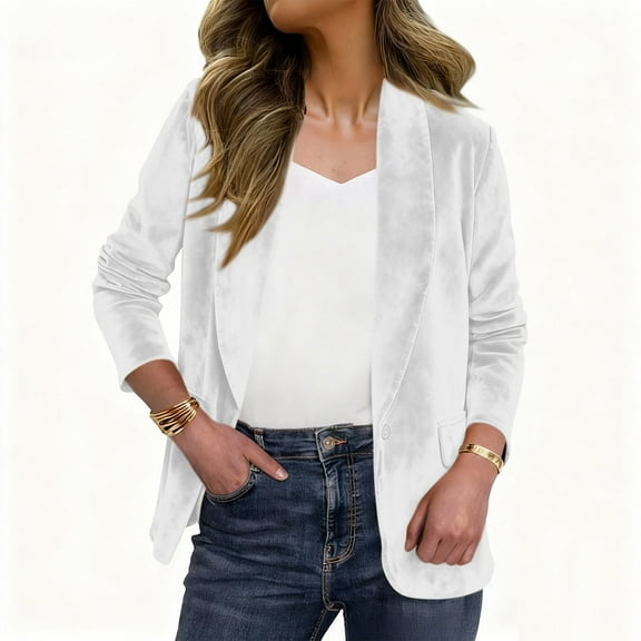 Dxzfnsa Winter Coats for Women Women's Solid Color Open Front Cardigans Casual Fashion Long Sleeved Cardigan Jackets with Pockets