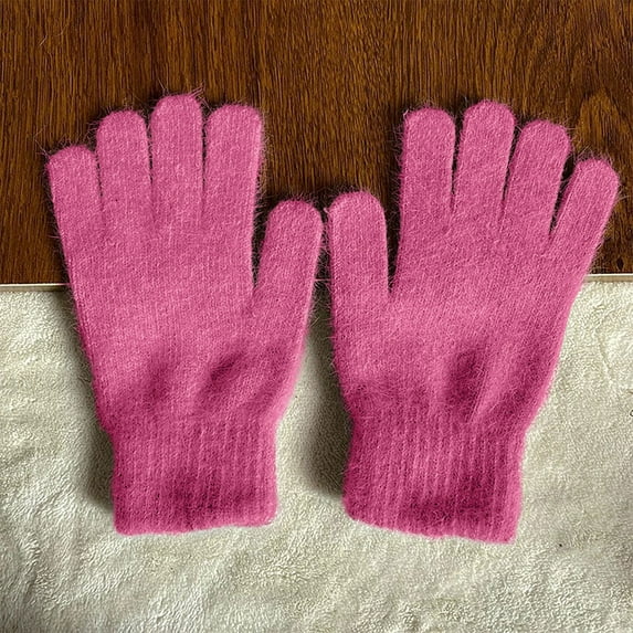 Dxzfnsa Winter Gloves for Women Cold Weather, Womens Warm Fleece Lined Knit Gloves Winter Touchscreen Texting Gloves Gift for Women Christmas Gifts