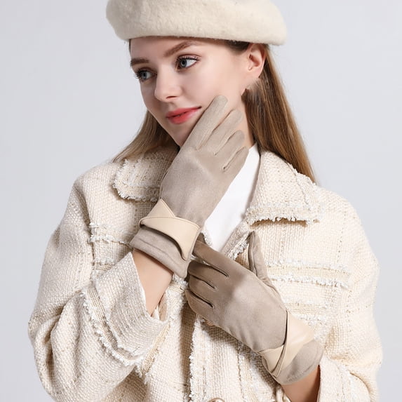 Dxzfnsa Winter Gloves for Women - Upgraded Touch Screen Warm Knit Gloves Cold Weather, Soft Fleece Lining Elastic Gift for Women Christmas Gifts