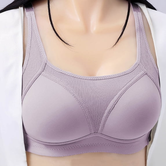 Dxzfnsa Woman's Embroidery Thin Style Ventilate Large Size Bra Without Steel Rim