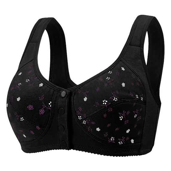Dxzfnsa Woman's Printing Thin Style Ventilate Large Size Bra Without Steel Rim