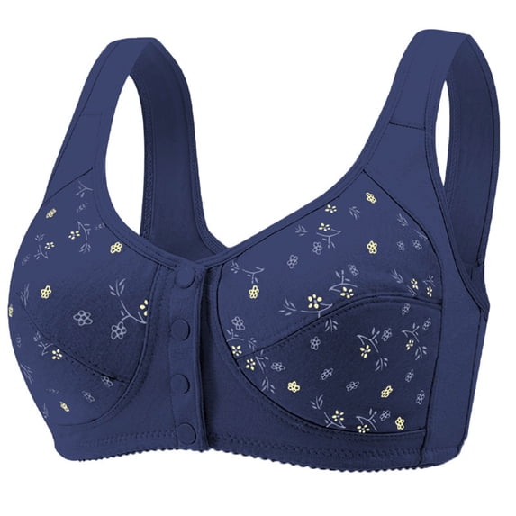 Dxzfnsa Woman's Printing Thin Style Ventilate Large Size Bra Without Steel Rim