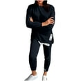 thumbnail image 1 of Dxzfnsa Women 2 Piece Outfits Sweatsuit 2025 Fall Casual Crewneck Sweatshirt with Wide Leg Sweatpants Tracksuit Lounge Set S-5XL, 1 of 6