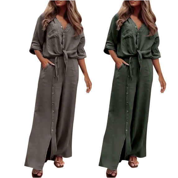 Dxzfnsa Women 2 Piece Outfits Sweatsuit 2025 Fall Casual Crewneck Sweatshirt with Wide Leg Sweatpants Tracksuit Lounge Set XS-3XL