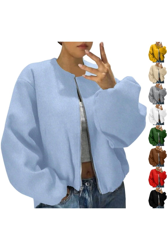 Women Cropped Thicken Wool Coats Oversized Short Jackets Notched Lapel Pea Coat Trench Overcoats with Pockets S-2XL