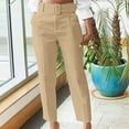thumbnail image 1 of Dxzfnsa Women Dress Pants Womens High Waisted Work Slacks Pants Casual Dressy Straight Leg Pants Solid Color Belt Waist 2026 Summer Trousers, 1 of 8