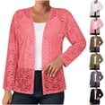 thumbnail image 1 of Dxzfnsa Women Long Sleeve Open Front Cardigan Casual Lightweight Lace Long Cardigans Loose Knit Outwear Cardigans for Women Trendy S-2XL, 1 of 6