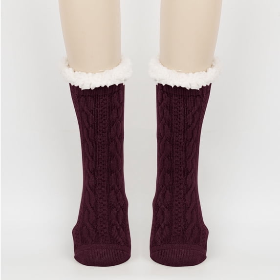 Dxzfnsa Women Slipper Fuzzy Socks Women's Warm Winter Soft Thick Socks Fleece Comfortable Home Socks