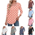 thumbnail image 1 of Dxzfnsa Women's 3/4 Sleeve T Shirts, V Neck Casual Tunic Tops Loose Fit Cotton Shirts Solid Color Summer Tees S-5XL, 1 of 6