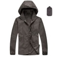 thumbnail image 1 of Dxzfnsa Women's Coats Womens Fashion Solid Color Zipper Up Waterproof Windbreaker Hooded Lightweight Sun Protection Jackets with Storage Bag, 1 of 2