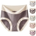 thumbnail image 1 of Dxzfnsa Women's Cotton Underwear Full Coverage Soft Briefs Stretch Comfortable Low Rise Breathable Ladies Hipster Panties Tummy Control Underwear for Women XL-6XL, 1 of 6