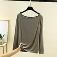 thumbnail image 1 of Dxzfnsa Women's Fashion Casual-neck Internal Construction Solid Color Shirt Long Sleeve Top Fall Clothes for Women Gray-M, 1 of 5