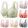 thumbnail image 1 of Dxzfnsa Women's Front Closure Bras Plus Size Full Coverage Underwire Unlined Supportive Lace Bra (Green,42), 1 of 9