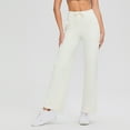 thumbnail image 1 of Dxzfnsa Women's High Waisted with Pockets Wide Leg Pants Pleated Dress Slacks with Belt Loops for Casual Wear Yoga-Pants Gym Clothes for Woman,White-2XL, 1 of 3