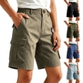 thumbnail image 1 of Dxzfnsa Women's Hiking Cargo Shorts with Pockets Quick Dry Lightweight Summer Shorts for Women Golf Casual S-2XL, 1 of 8