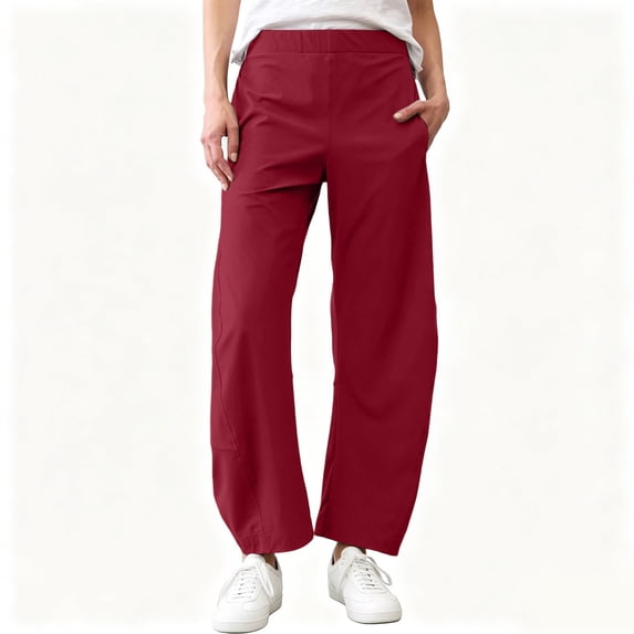 Dxzfnsa Women's Hiking Pants Women Quick Dry Lightweight Joggers Pants with Pockets Loose Casual Solid Color Long Pangts