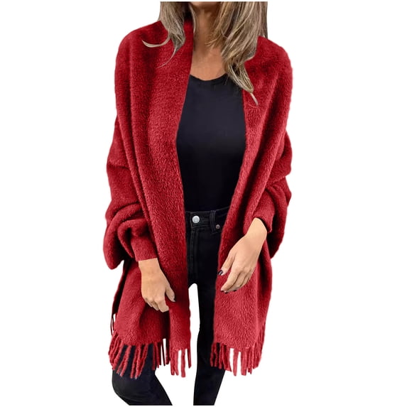 Dxzfnsa Women's Lightweight Cardigan Sweaters Open Front Long Sleeve Casual Loose Thin Cardigans with Pockets 2025 Winter Clothing for Women S-5XL