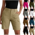 thumbnail image 1 of Dxzfnsa Women's Lightweight Hiking Cargo Shorts with Pockets Water Resistant Athletic Shorts for Golf Casual S-2XL, 1 of 8