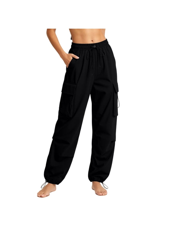 Women's Lightweight Hiking Joggers with Pockets Water Resistant Cargo Pants for Outdoor Workouts Camping M-5XL