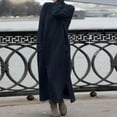 thumbnail image 1 of Dxzfnsa Women's Long Sleeve Dresses Fall Womens Solid Color Round Neck Dresses Casual Loose Split Casual Sweatshirt Dresses with Pockets, 1 of 6