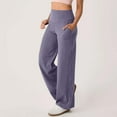 thumbnail image 1 of Dxzfnsa Women's Lounge Pants, Cozy Wide Leg Lounge Slacks with Pockets Loose Flowy Yoga Sweatpant Workout Comfy Jogger Womens Pants,Purple-XL, 1 of 7
