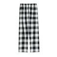 thumbnail image 1 of Dxzfnsa Women's Plaid Cotton Loungewear Soft Casual Elastic Waist Pajama Pants Women Loose Comfy Stretch Sleep Pants Wide Leg Trousers, 1 of 2