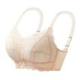 thumbnail image 1 of Dxzfnsa Women's Solid Color Bra Front Button Plus Size Full Cup Closure Secondary Breast Sagging Bra, 1 of 3