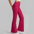 thumbnail image 1 of Dxzfnsa Women's Yoga Pants Leggings with Pockets for Women High Waist Yoga Pants with Pockets Workout Leggings Tights Ropa Deportiva Para Mujer,Hot Pink-L, 1 of 6