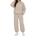 thumbnail image 1 of Dxzfnsa Womens 2 Piece Outfits Women's Lounge Hooded Sweat Sets Long Sleeve Pullovers Pants Tracksuits Plus Size Fall Fashion Clothes, 1 of 6