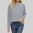 thumbnail image 1 of Dxzfnsa Womens Casual Oversized Loose Solid Round Neck Sweater Long Sleeved Fall Clothes for Women Gray-XL, 1 of 7