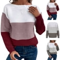 thumbnail image 1 of Dxzfnsa Womens Fall Clothes Long Sleeve Shirts for Women Crew Neck Tunic Tops Loose Fit Lightweight Pullover Sweaters Trendy 2025 S-3XL, 1 of 9