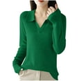 thumbnail image 1 of Dxzfnsa Womens Fall Clothes Women's Fall Sweaters 2025 Oversized Loose Long Sleeve Crew Neck Side Slit Dressy Knit Casual Pullover Tops M-2XL, 1 of 6