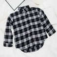 thumbnail image 1 of Dxzfnsa Womens Fall Outfits Fashion Clothes Shackets Flannel Plaid Button Down Long Sleeve Shirts Jackets Button Up Shirt Women,Black-L, 1 of 3