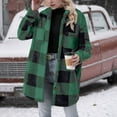 thumbnail image 1 of Dxzfnsa Womens Flannel Shacket Plaid Button Down Long Sleeve Shirts Jacket Coats Fall Outfits Fashion Clothes 2025 Fall Clothes for Women,Army Green-2XL, 1 of 6
