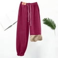 thumbnail image 1 of Dxzfnsa Womens Pajama Pants Women Solid Color Comfy Loose Lounge Pants with Pockets Drawstring Elastic Waist Winter Warm Fleece Sweatpants, 1 of 9