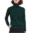 thumbnail image 1 of Dxzfnsa Womens Sweaters Women's Casual Turtleneck Long Sleeve Shirts Fall Fashion Basic Thin Solid Color Sweaters Winter Clothes 2025, 1 of 2
