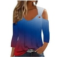 thumbnail image 1 of Dxzfnsa Womens Tops Casual Womens 3/4 Length Sleeve T-Shirts Casual Crewneck Tops Shirts Basic Tee Blouses 2025 Loose Fit Pullover S-5XL, 1 of 6