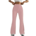 thumbnail image 1 of Dxzfnsa Womens Wide Leg Yoga Pants with Pockets High Waisted Casual Lounge Loose Dress Petitel Palazzo Pants Gym Clothes for Woman,Pink-M, 1 of 4
