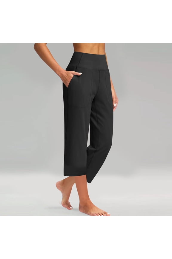 Womens Yoga Pants Wide Leg Comfy Drawstring Loose Straight Lounge Running Workout Legging Flare Leggings for Women,Black-S