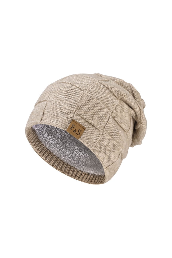 Wool Beanie Men and Women – Novelty Cuff Wool Hats for Men and Women - Unisex Adult Beanie Hat and Socks Gift for Men & Women