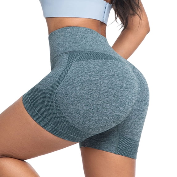 Dxzfnsa Workout Shorts for Women Breathable Womens Seamless High Waist Butt Lifting Shorts Fashion Casual Solid Color Scrunch Yoga Gym Shorts