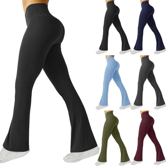 Dxzfnsa Yoga Pants with Pockets for Women Wide Leg Cargo Pants High Waist Crossover Stretch Work Travel Casual Sweatpants Pants for Women S-2XL